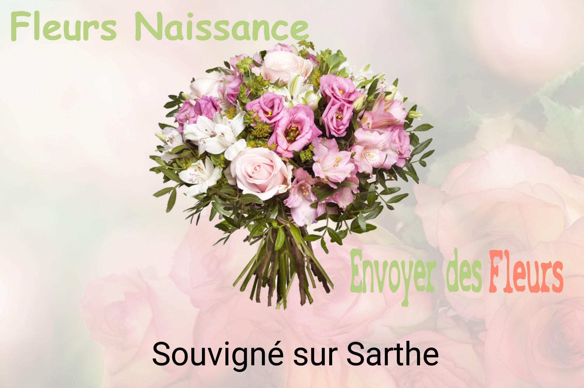Bouquet de fleurs de naissance livré à Souvigné-sur-Sarthe